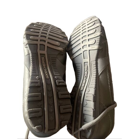 Skechers Womens Brown and Gold Lace Up Walking Athletic Sneakers Shoes Size 9.5 - Picture 8 of 12